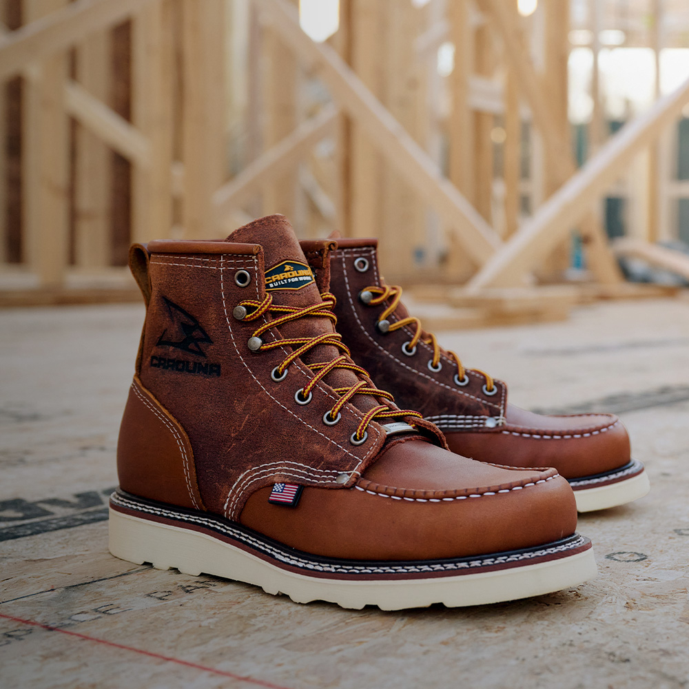 The Union Built Amp 6" Soft Toe in brown.