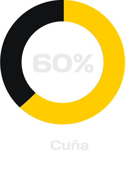 60% cu&ntilde;a