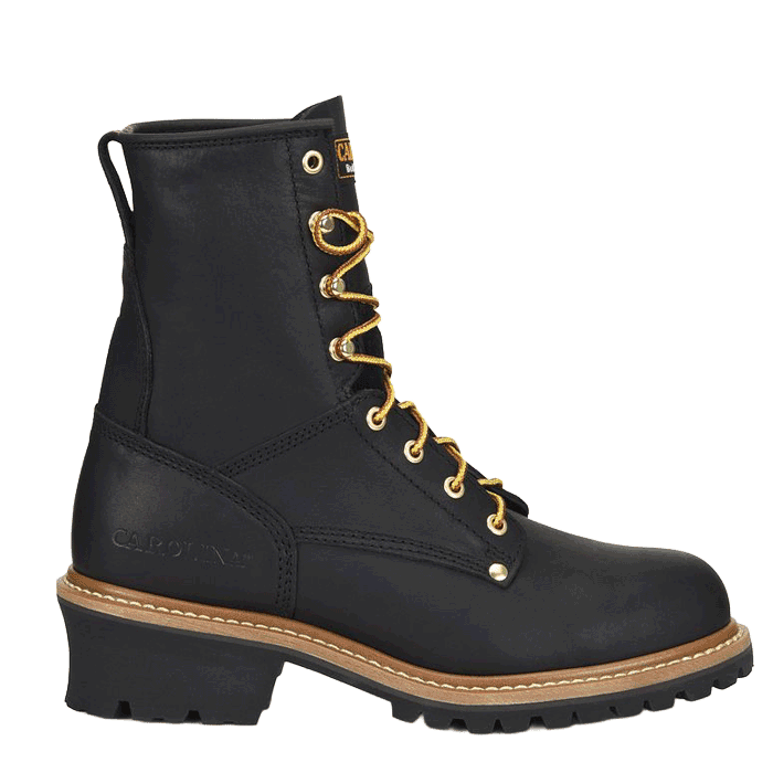 Elm: 8" Unlined Logger (Soft Toe) in black